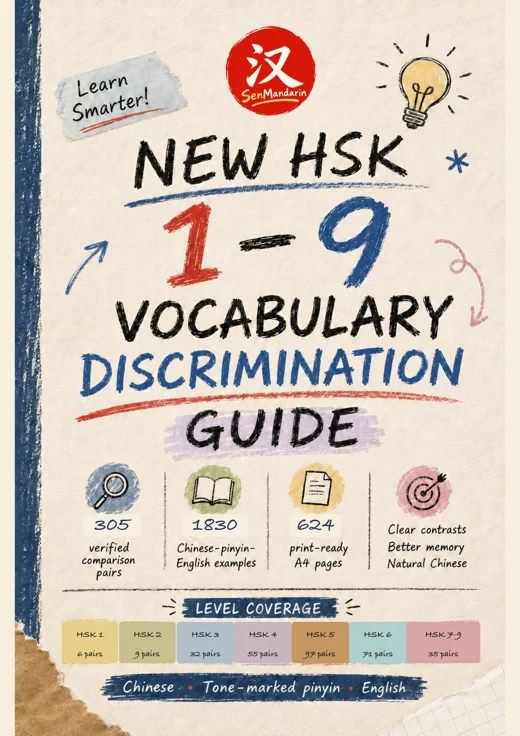 Original PDF cover: New HSK 1–9 Vocabulary Discrimination Guide