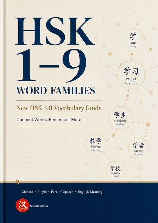 Original PDF cover: HSK 1-9 Chinese Vocabulary Word Families